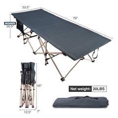 REDCAMP folding cot easy setup in seconds with no assembly required.