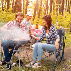 Redcamp heated swivel hunting chair with camouflage keeps you comfortable on cold stand mornings