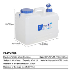 REDCAMP portable emergency water storage with two handles for transport
