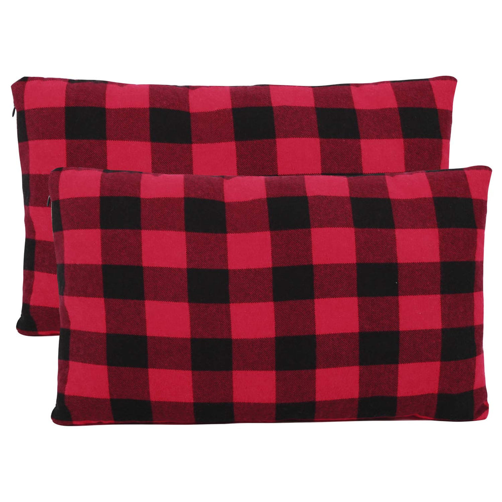 Redcamp small camping pillow 2-pack with soft flannel fabric for comfort