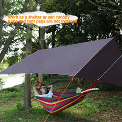 Redcamp tarp multipurpose use for hammock rainfly and ground cover.