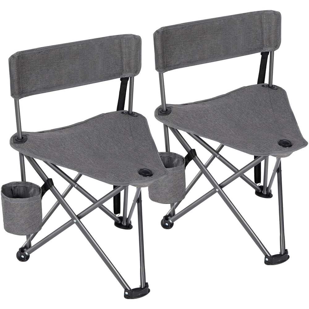 REDCAMP tripod chair backrest angled for comfortable outdoor seating.