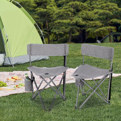 REDCAMP tripod chair folded compact for easy travel storage.