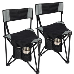 REDCAMP tripod chair stacked for compact storage during travel