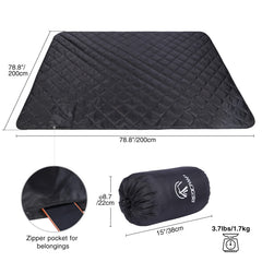 RedCAMP windproof backing keeps you dry in damp bleacher spots.