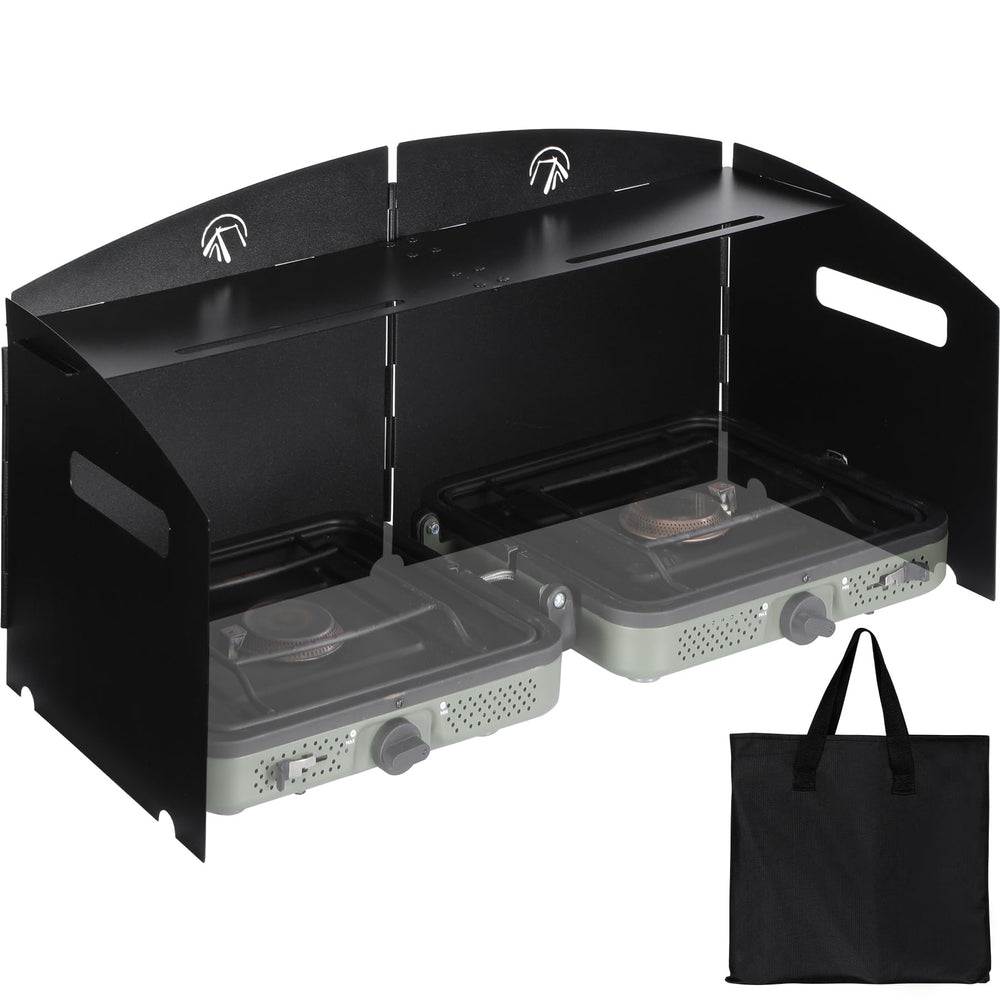 Redcamp windscreen four-panel iron construction provides strong wind protection on campsites.