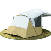 REDCAMP XL canopy side tent setup for 10x10 shade and private space.
