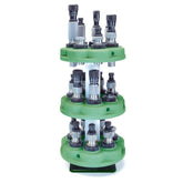 Redding Turret Stacker base in green keeps turret heads organized and ready