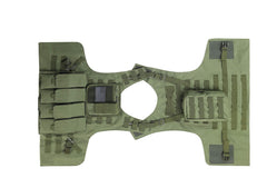 Redemption Tactical vest front with four pouches keeps mags and tools organized.