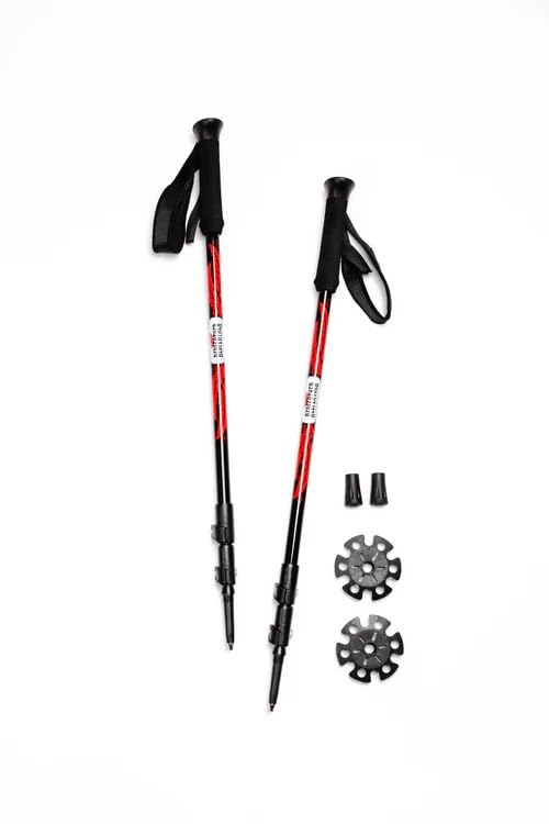 Redfeather Outdoors trekking poles with adjustable aluminum shafts for a comfortable fit