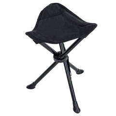 Redneck Convent RC folding tripod stool, open side view, offering stable outdoor seating.