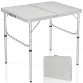 RedSwing aluminum folding table setup shows sturdy construction for reliable outdoor meals.