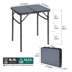 RedSwing adjustable-heights table with four height levels for comfort.
