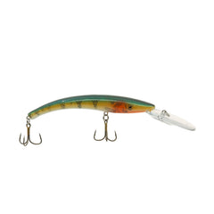 Reef Runner 800 Series Deep Diver lure in Green Perch color, deep-water trolling action that attracts strikes