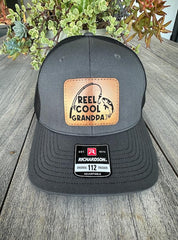 Side angle showcasing retro trucker cap silhouette