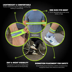 ReflecToes ankle band visible from 1,000+ feet during jogs