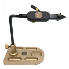 Regal Medallion vise with traditional head and bronze pocket base for precise hook mounting