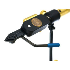 Regal Vise bronze pocket base with slots secures hooks during tying sessions.