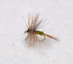 Region Fishing blue winged olive dry fly on Mustad hook for reliable trout presentation