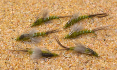 Region Fishing Callibaetis Poxyback Nymph pack of six ready for river or lake fishing