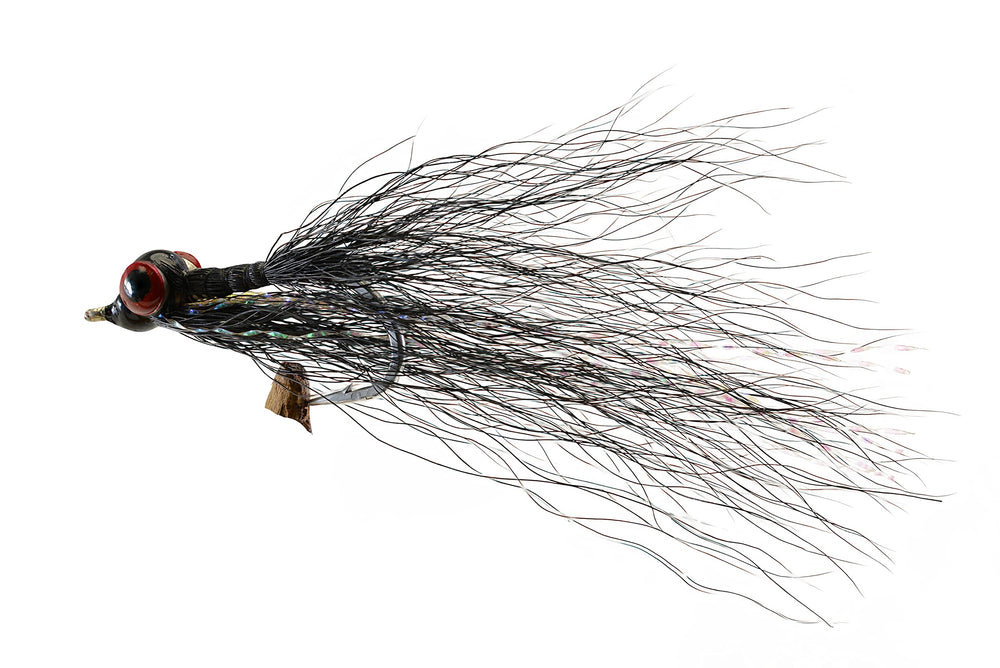 Region Fishing Clouser Minnow Black with Duratin hook, durable for saltwater use
