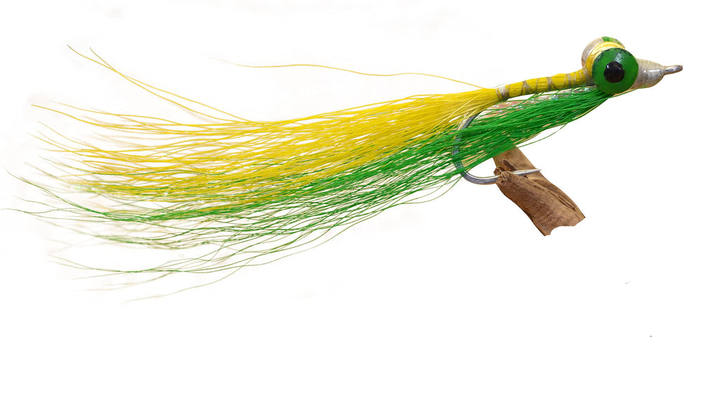 Region Fishing Clouser Minnow green yellow pattern for versatile freshwater and saltwater fishing