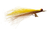 Region Fishing Clouser Minnow pack in yellow and brown for versatile angling.