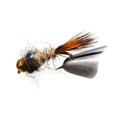 Region Fishing flash back mayfly nymph with shimmering flash to attract trout.