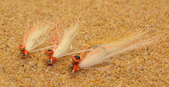 Region Fishing Gotcha Christmas Island Fly orange crystal wraps showcase lifelike movement for Permit and Redfish