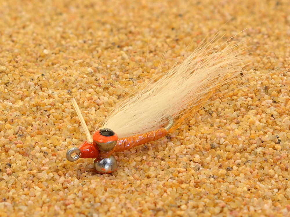 Region Fishing Gotcha Christmas Island Fly orange nose detail for shrimp-eating species