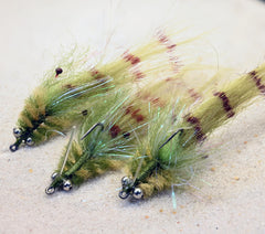 Region Fishing Olive Redfish Crack fly on Mustad Hook #2, great for flats fishing.