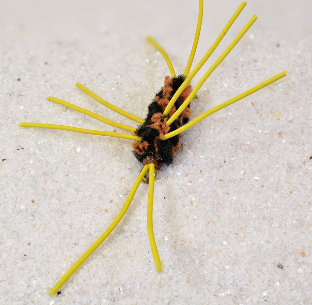 Region Fishing stone fly nymph with rubber legs on Mustad hook, lifelike movement for river fishing.