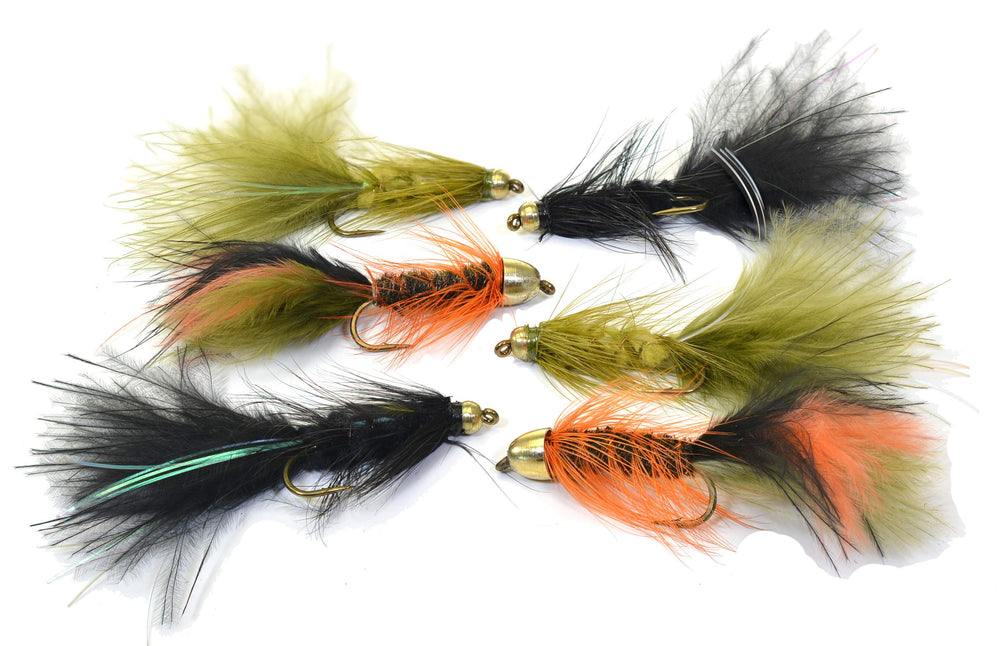 Region Fishing Woolly Bugger streamer assortment on Mustad hooks (6ct 8ct 10ct)