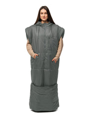 Relexit adult wearable sleeping bag hoodie: versatile hooded warmth for camping nights.