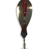 The Reliable Spoon 8-Inch Bunker Spoon Chrome in action for bass trolling