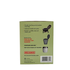 Reliance Double Doodie with BIO-GEL solidifies waste for easier handling.