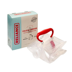 Reliance Fold-A-Carrier with integrated handle for effortless carrying in packs.