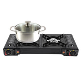 RENFANSHOP portable camping stove double burner for efficient outdoor cooking