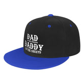 Renzund Dad in The Streets snapback with blue flat visor for streetwear and sun protection.