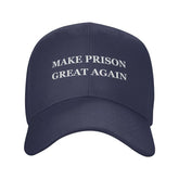 Renzund Make Prison Great Again hat front view showing navy blue cap for everyday wear