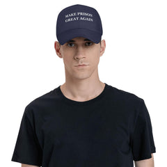 Renzund Make Prison Great Again hat side view with adjustable fit for all head sizes