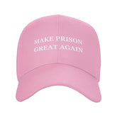 Renzund prison hat pink front view with casual style and sun protection