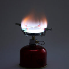 Restokki camping stove flame control knob lets you fine-tune the heat for cooking.