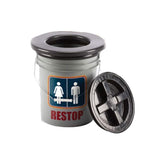 RESTOP RS000 commode with gamma lid for portable outdoor use
