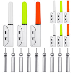 Retisee 9 pieces 2.5 inch fishing glow sticks and batteries set - multicolor
