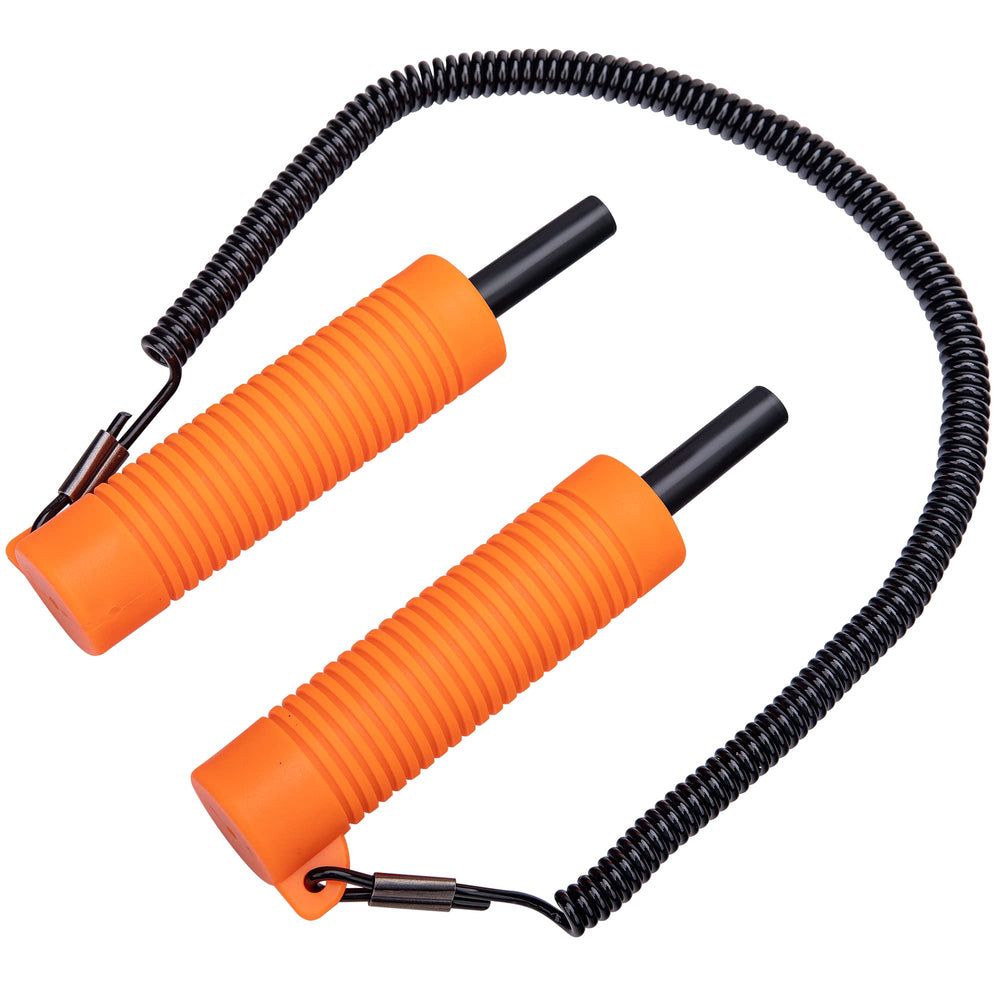 Retractable ice awls and safety picks in protective case