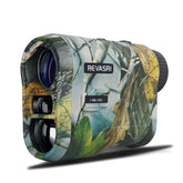 REVASRI hunting rangefinder front view highlights compact, lightweight profile for easy field use.