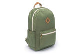 Revelry Escort front view of the green smell-proof backpack for discreet travel