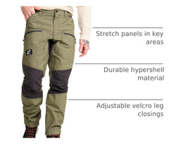 RevolutionRace Nordwand Pro Pants in Kalamata offer slim stretch-fit mobility