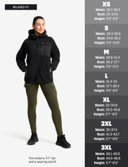 RevolutionRace Sherpa Hoodie women-pocket demonstrates secure zip pocket for essentials outdoors